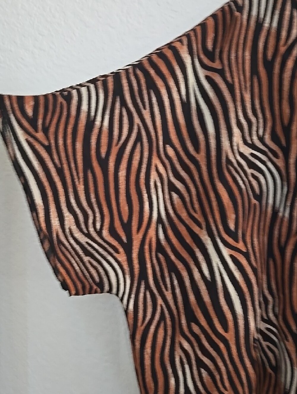Multiples Black and Brown Mix Animal-Print Layered Hem Short Sleeve Tunic - Picture 4 of 12